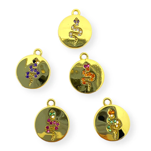 Bedel Snake Zirconia Gold plated 11mm