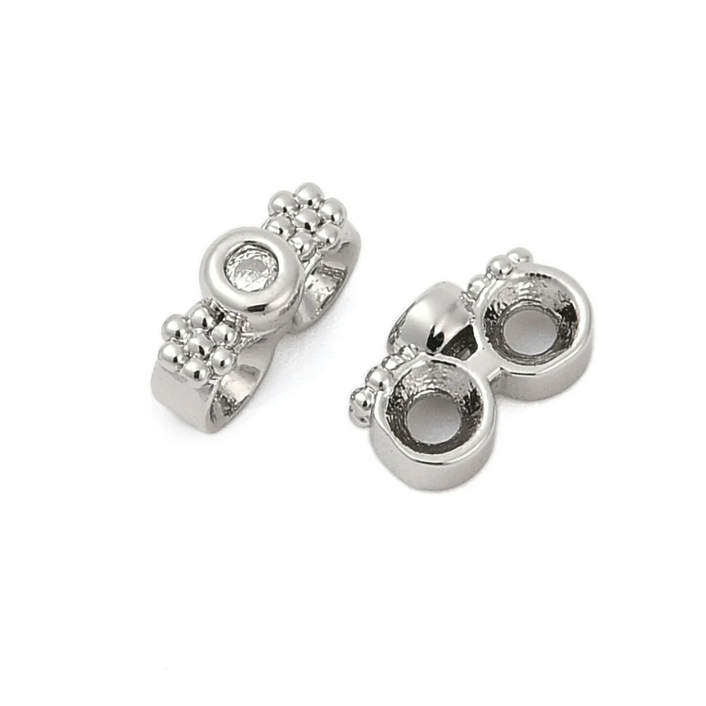 Bedel spacer bar zirconia RVS zilver 2,5mm - per stuk
