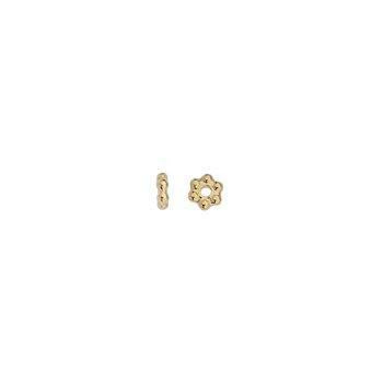 Bedel spacer bead 24K RVS Goud 3mm - per 13 stuks