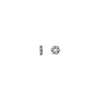 Bedel spacer bead RVS zilver 3mm - per 14 stuks