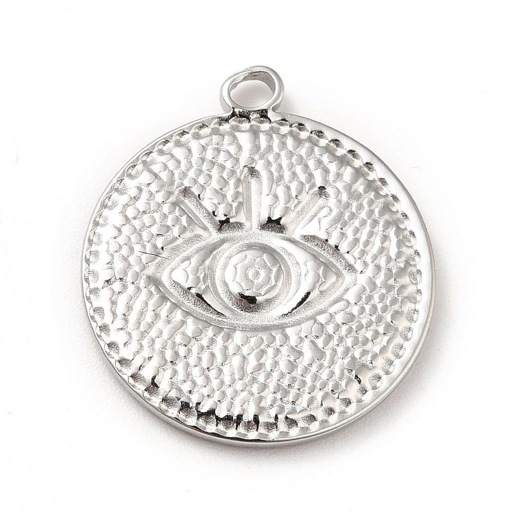 Bedel stainless steel oog zilver 22x19mm