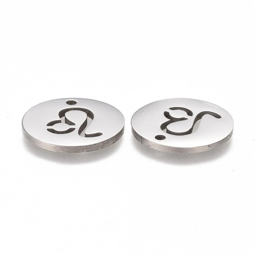 Bedel sterrenbeeld RVS zilver 'leeuw' 16mm - per stuk - Image 2