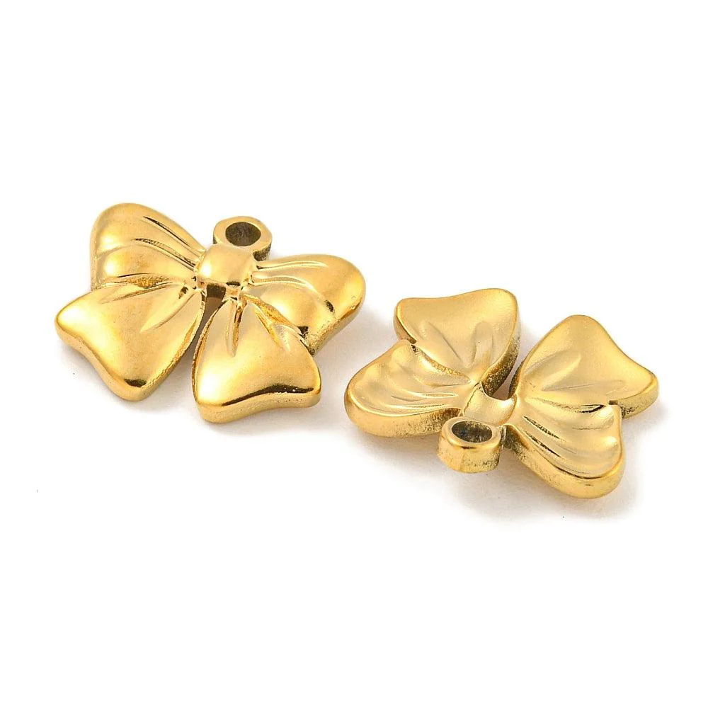 Bedel strik goud RVS 13x15mm - Image 2