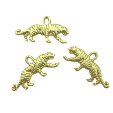 Bedel tijger Gold Plated 11x22mm