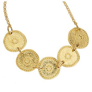 Bedel tussenzetsel rond ethnic Goud 24K DQ 14x14mm - Image 2