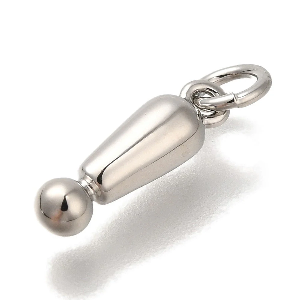 Bedel Uitroepteken RVS zilver 4x14mm - per stuk - Image 2