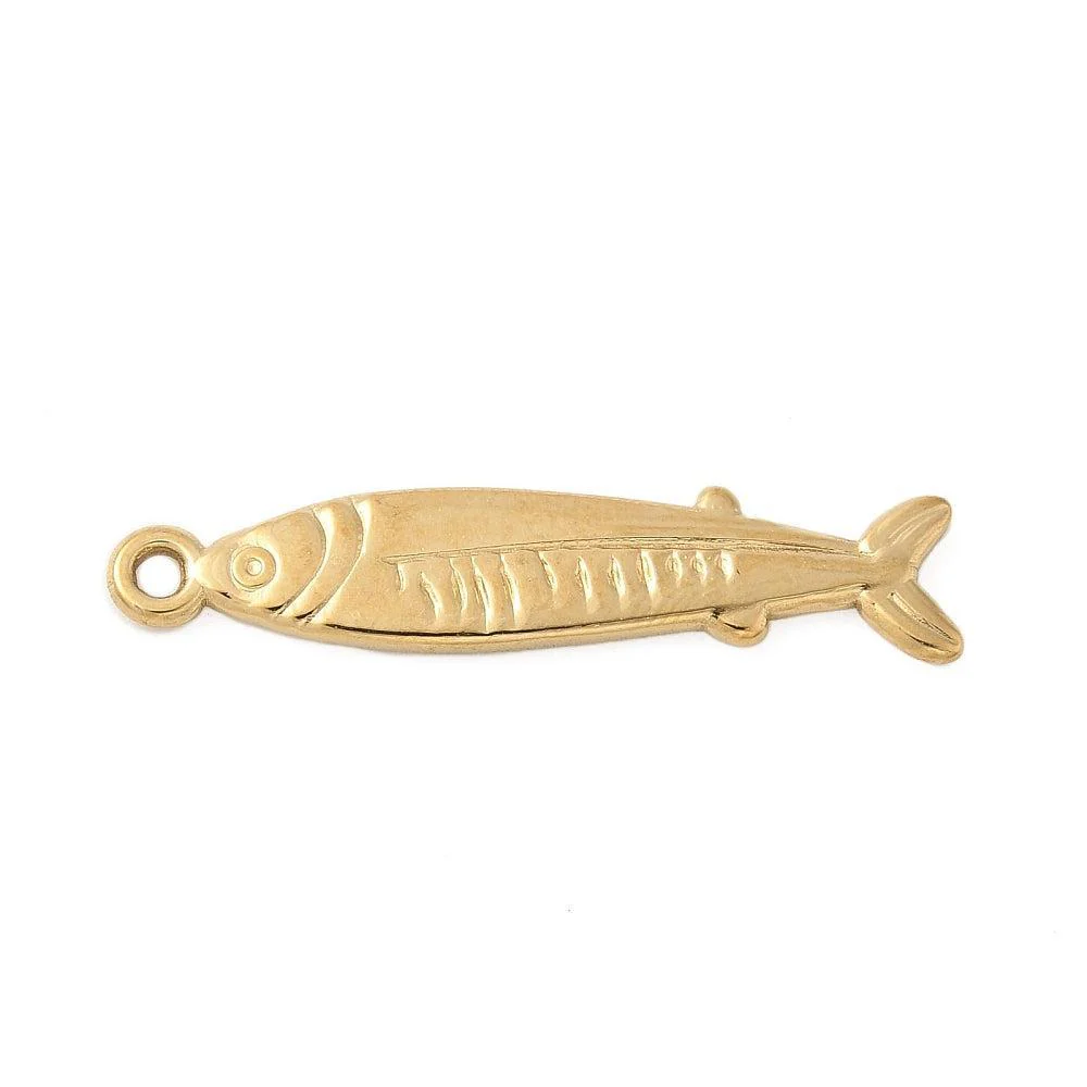 Bedel vis premium RVS 18K goud 34,5mm - per stuk