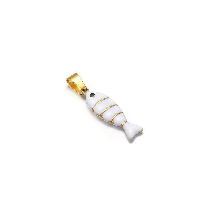 Bedel vis wit RVS Goud 22mm - per stuk