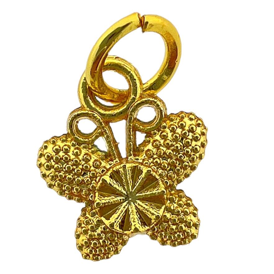 Bedel vlinder Gold plated 11x7mm