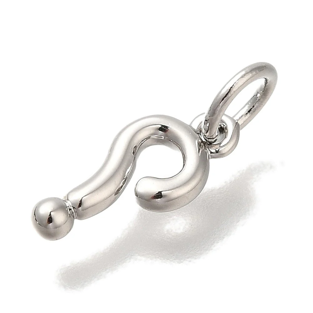 Bedel Vraagteken RVS zilver 5x12mm - per stuk - Image 2