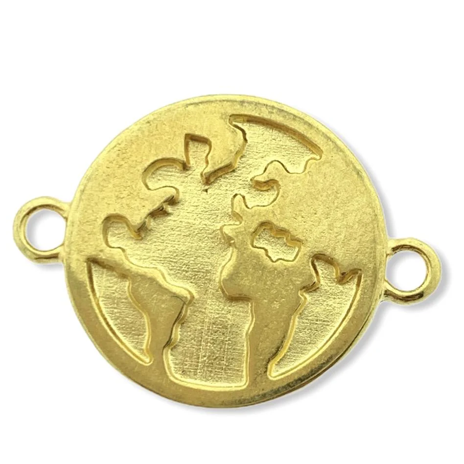 Tussenzetsel wereldbol Goud DQ 15mm