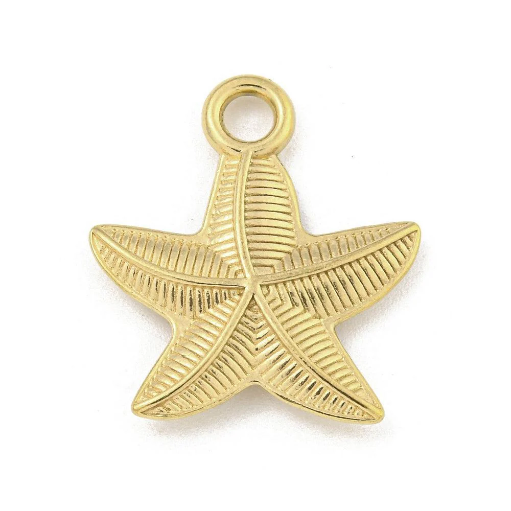 Bedel zeester RVS 18K Goud 21,5mm - per stuk