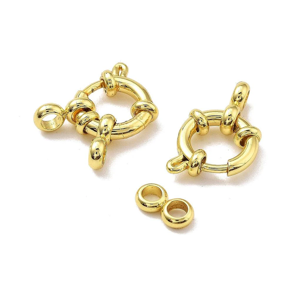 Boei sluiting 18kr plated Goud Premium RVS 10.5x4mm - per stuk - Image 2