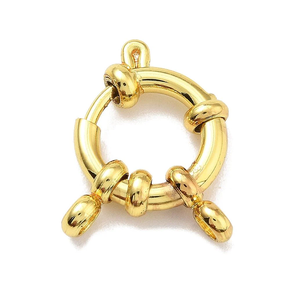 Boei sluiting 18kr plated Goud Premium RVS 13x4mm - per stuk