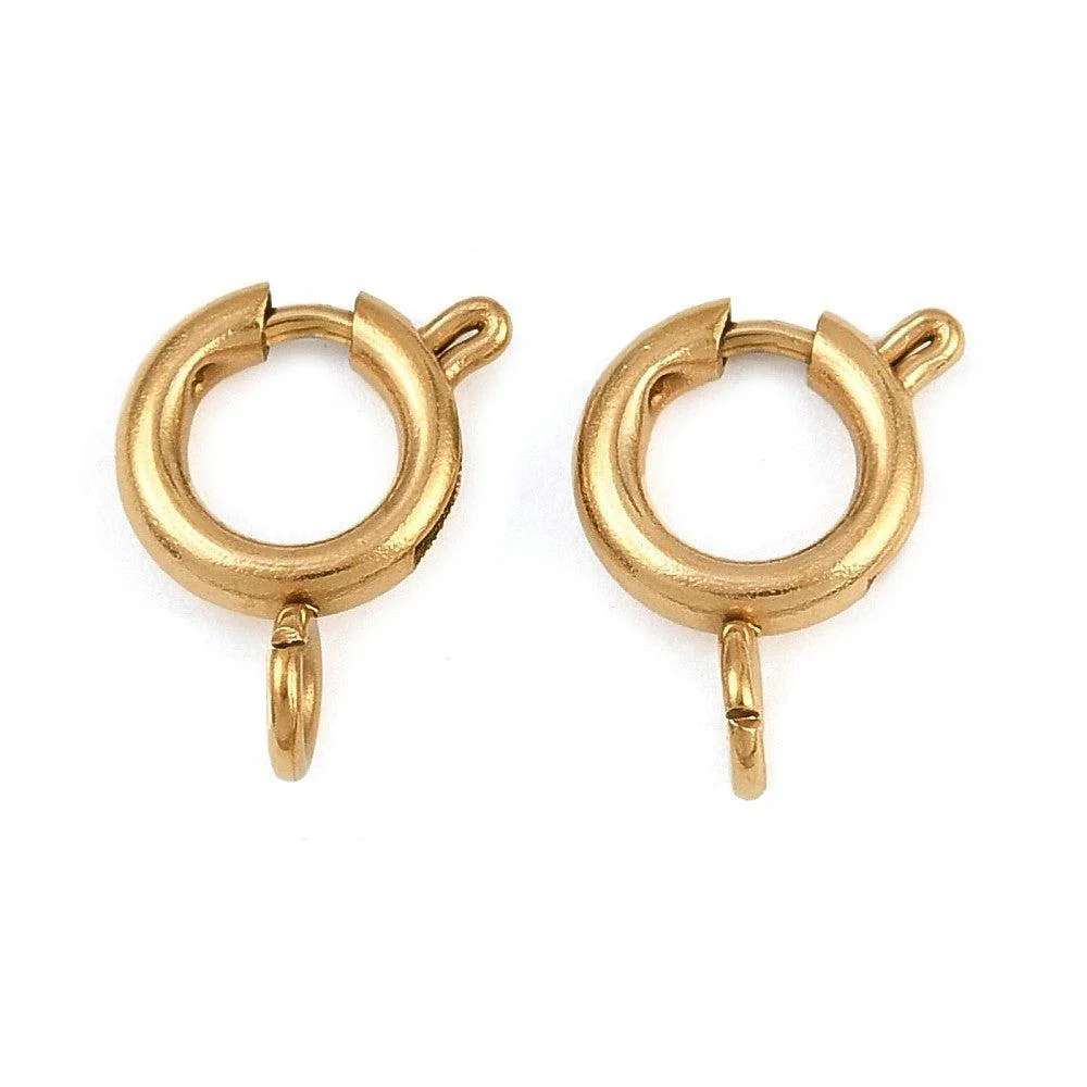 Boei sluiting RVS 18K Gold Plated 8mm - per stuk - Image 2