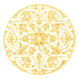 Bohemian mandala Goud 30mm