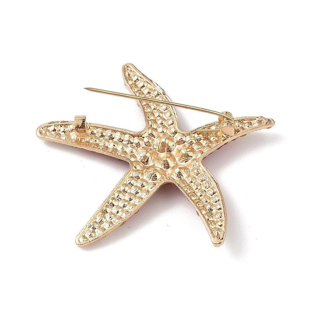 Broche zeester alloy rhinestone 51mm- per stuk - Image 2