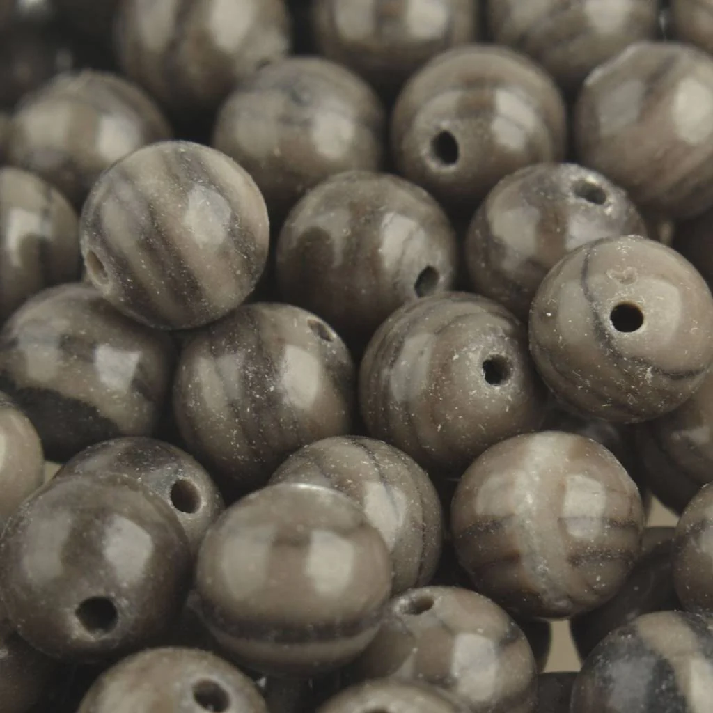 Edelsteen Black Wood Lace Stone 8mm