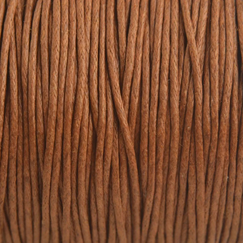 Waxkoord Cognac bruin 1mm - 6 meter