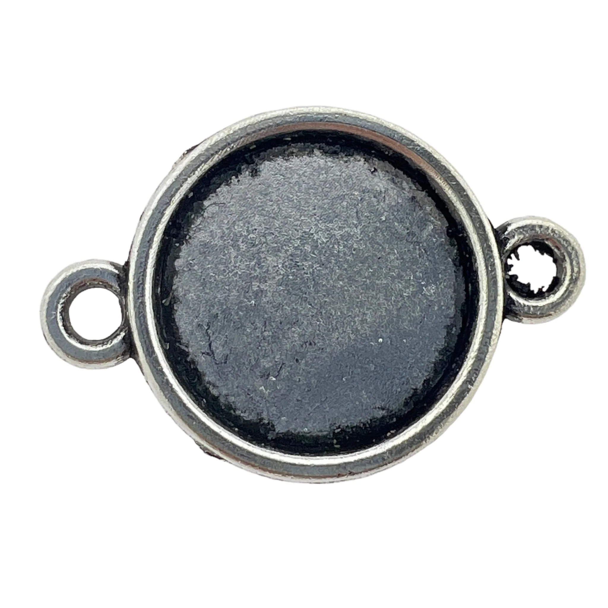 Cabochon tussenzetsel zilver 12mm- per 6 stuks - Image 2