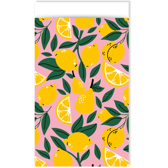 Cadeauzakjes Lovely lemons 12x19cm - 5 stuks