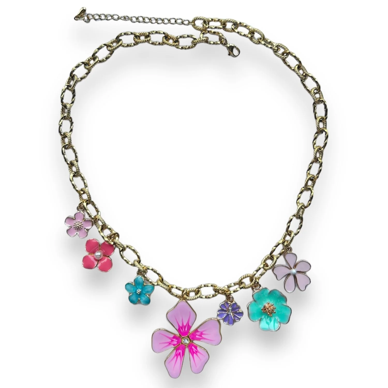Colorfull flowers ketting Stainless steel - Image 2