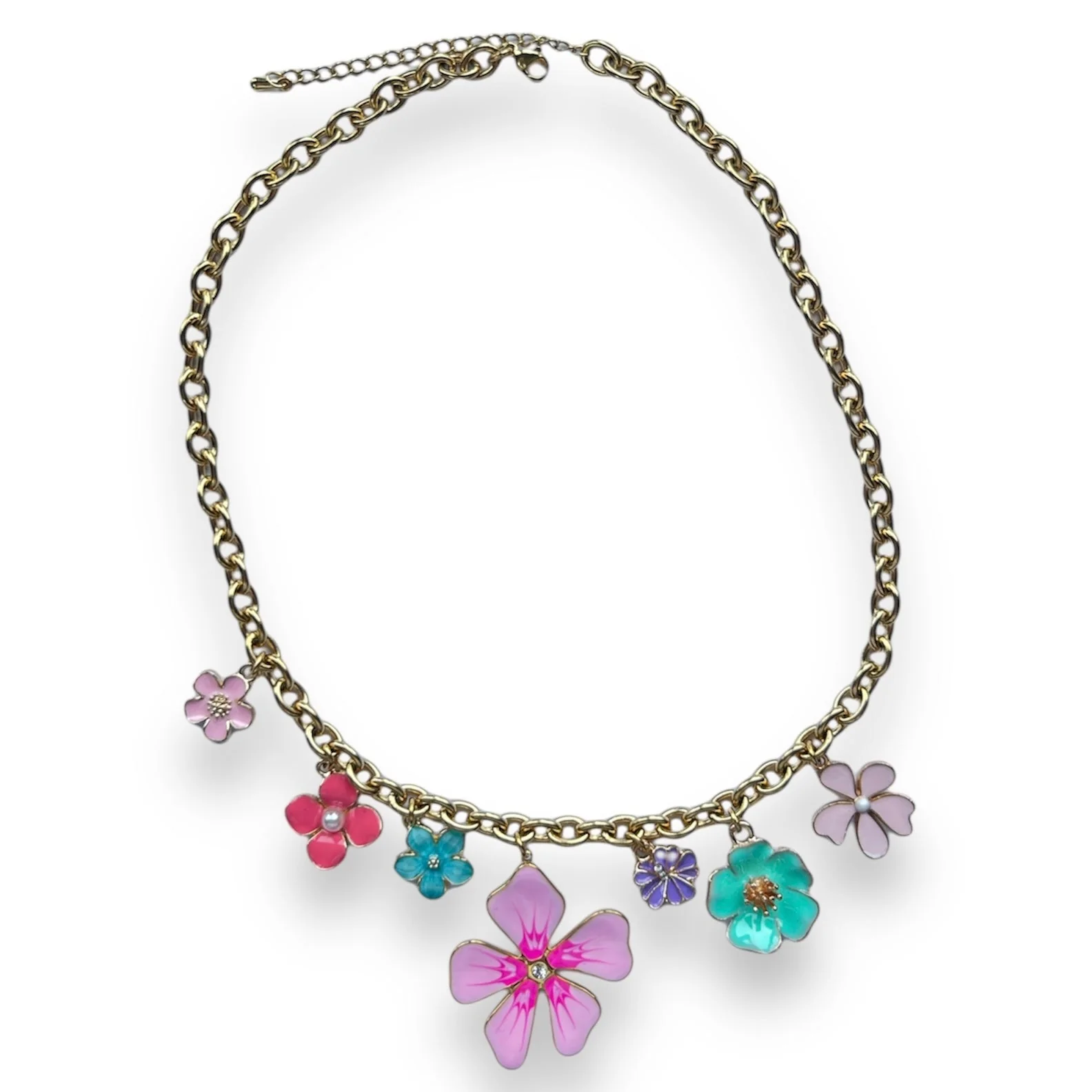 Colorfull flowers ketting Stainless steel - Image 3