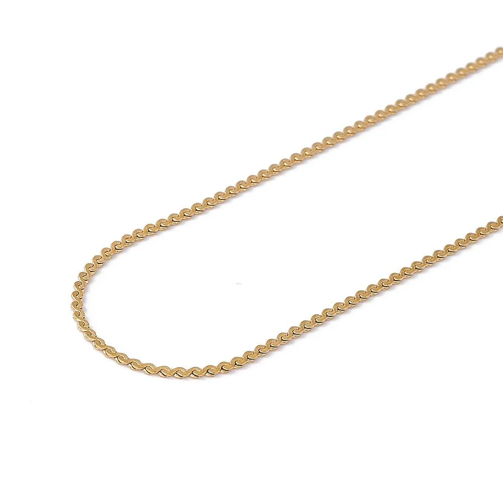 Complete ketting RVS serpentine 0,8mm Goud 45cm - per stuk - Image 3