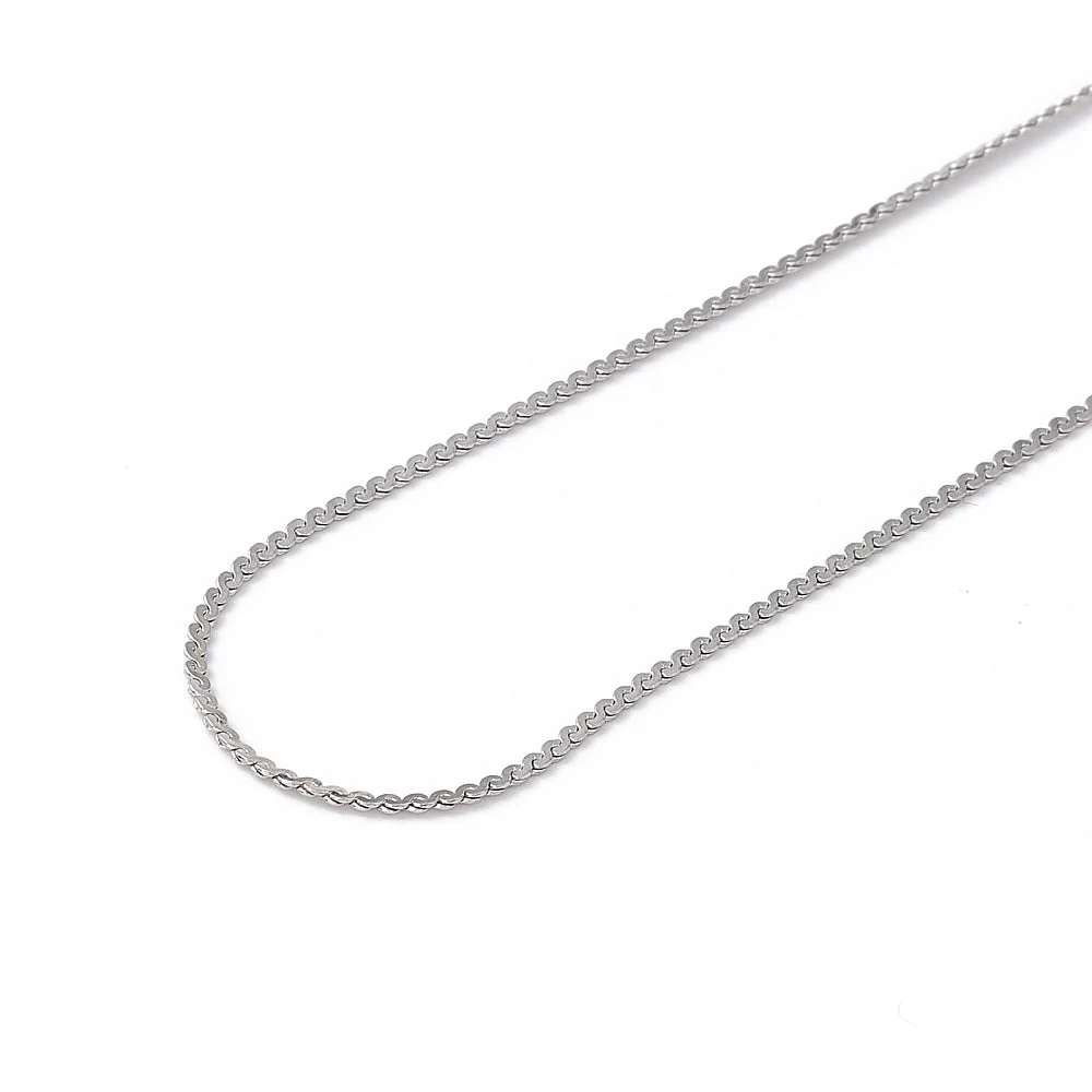 Complete ketting RVS serpentine 0,8mm Zilver 45cm - per stuk - Image 3