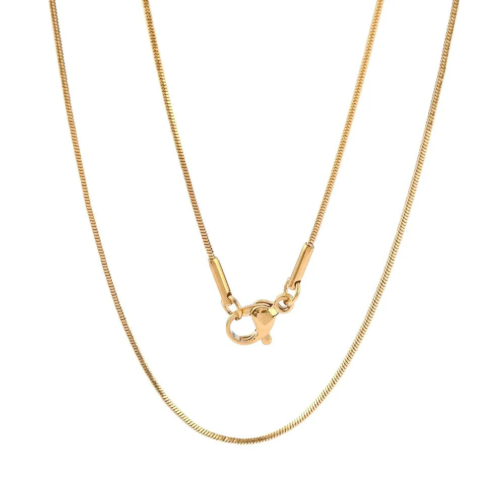 Complete ketting RVS snake 0,9mm 18K Gold Plated 45cm - per stuk - Image 2