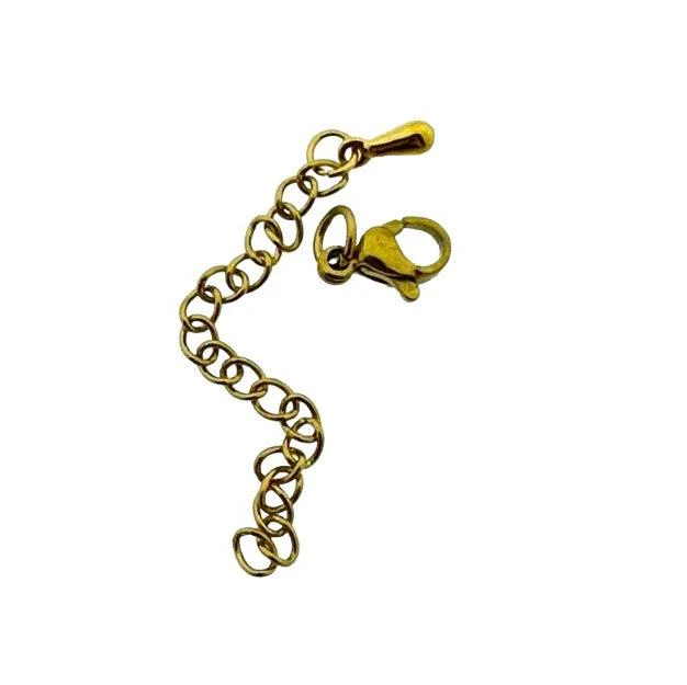 Complete sluiting goud met druppel RVS - 60x3mm