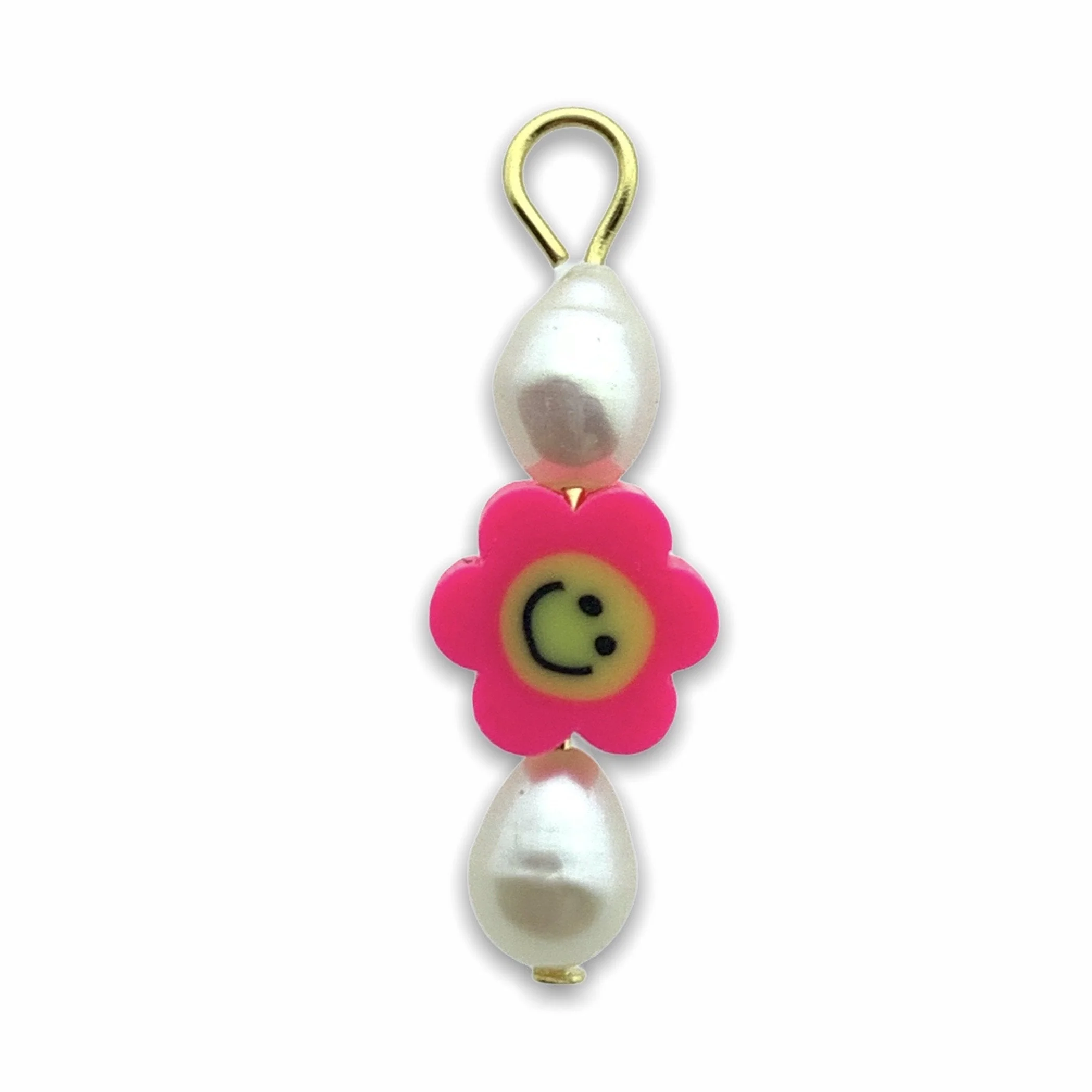 Hanger parels bloem roze