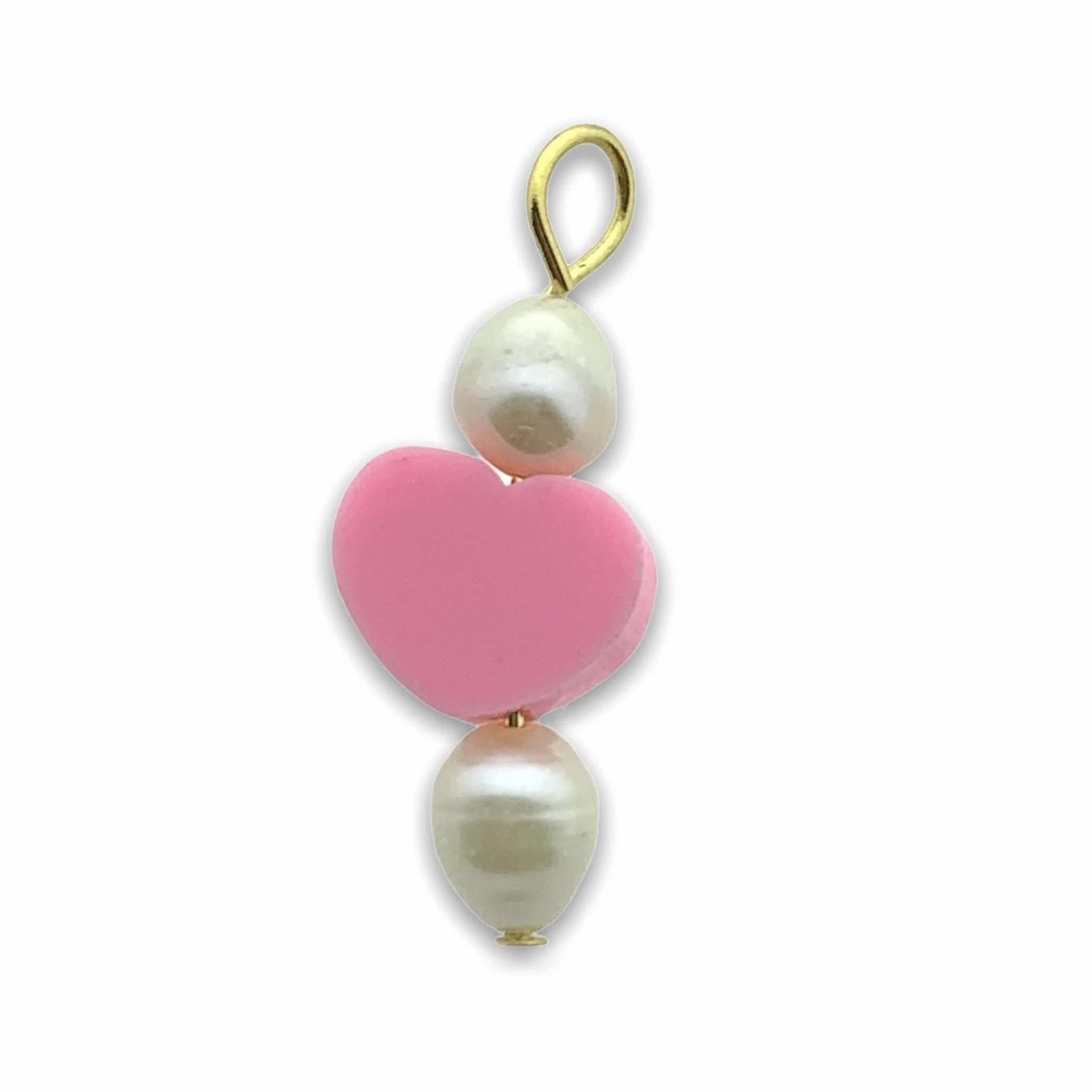 Hanger parels hart roze