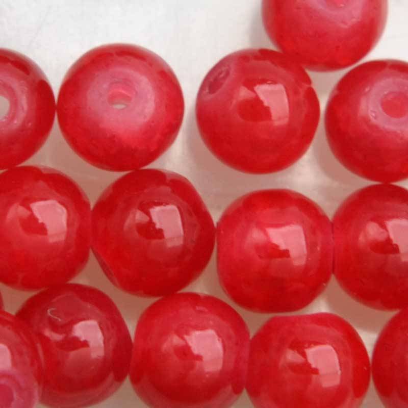 Crackle glaskralen red 4mm - 50 stuks