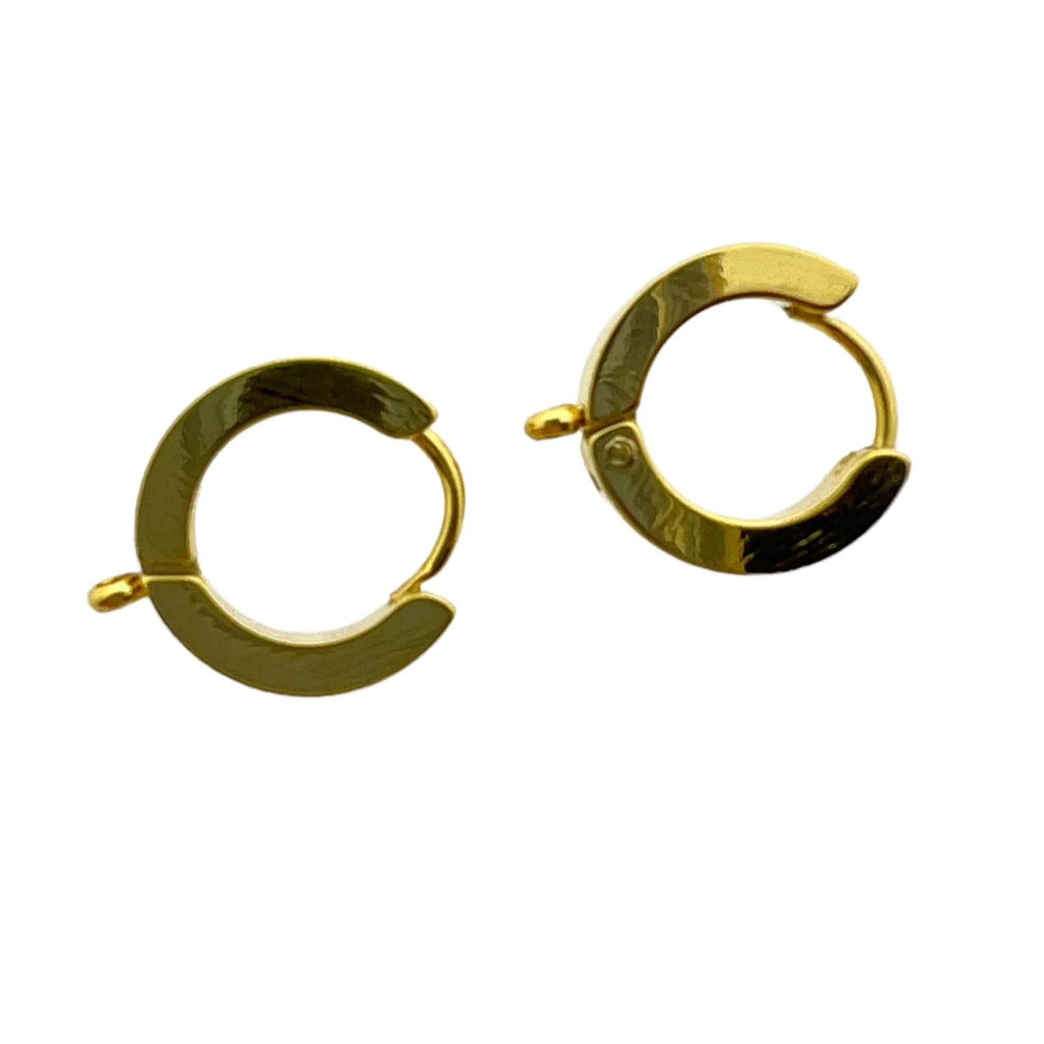 Creolen oorbel dik rond goud 24K 15mm - per paar