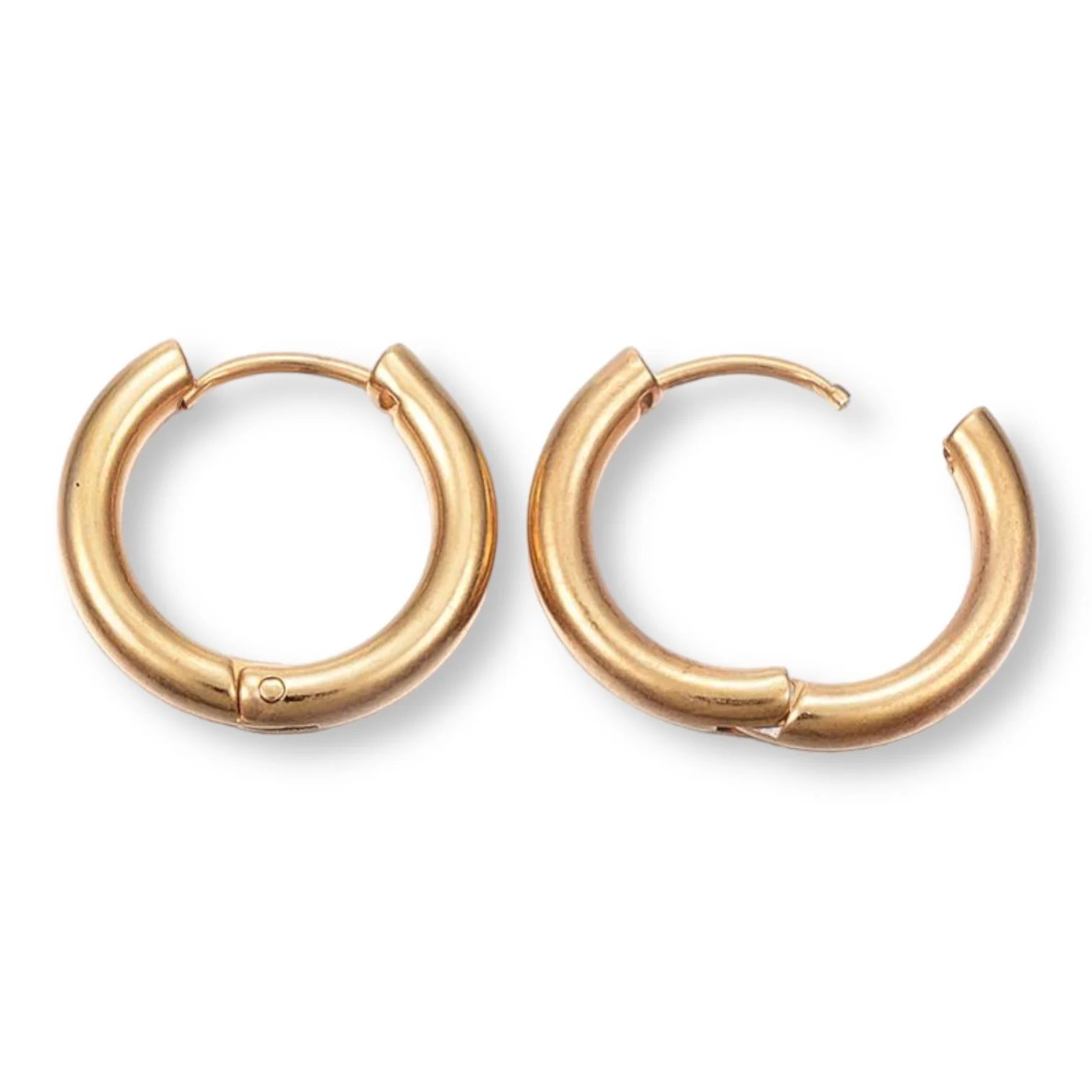 Creolen oorbel Ø3mm rond goud RVS 16mm - per paar