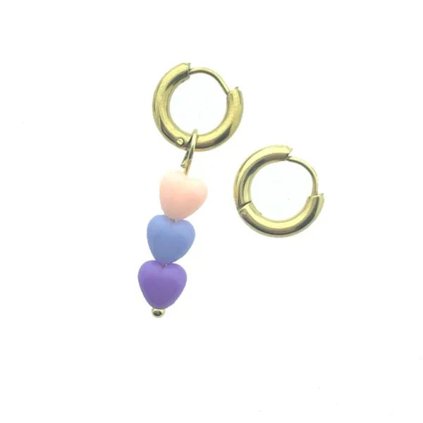Creolen oorbel rond goud RVS 13mm - per paar - Image 2