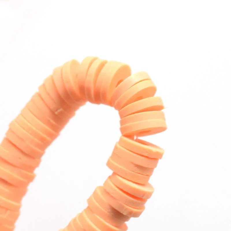 Disc kralen polymeer 6x1mm Licht peach ±400 stuks - Image 2