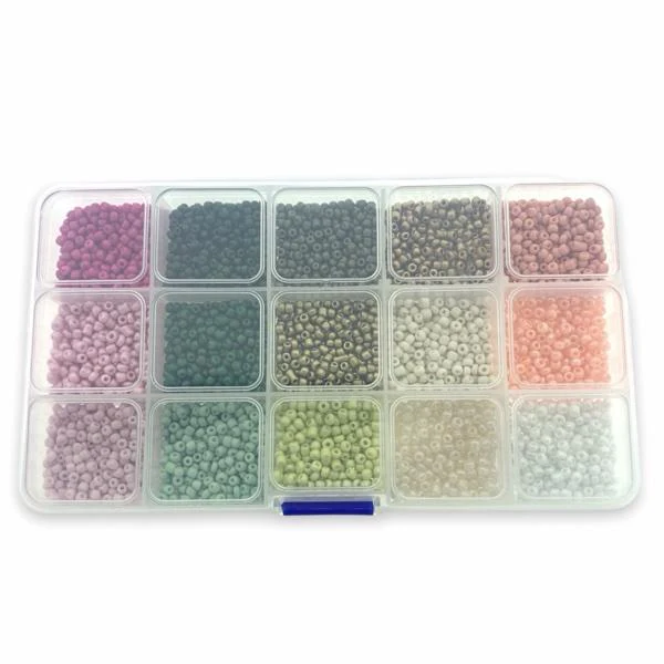 DIY rocailles set Light fall colors 8/0 (3mm) 15x12,5 gram - Image 2
