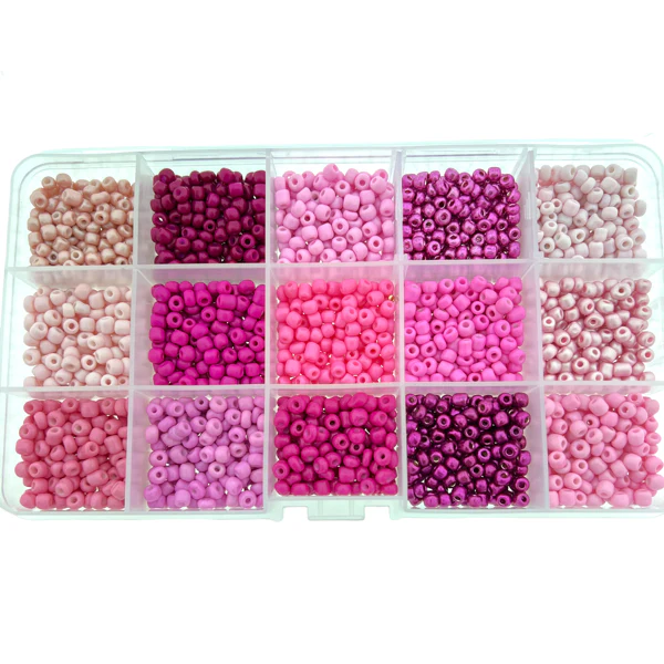 DIY rocailles set Pink 6/0 (4mm)