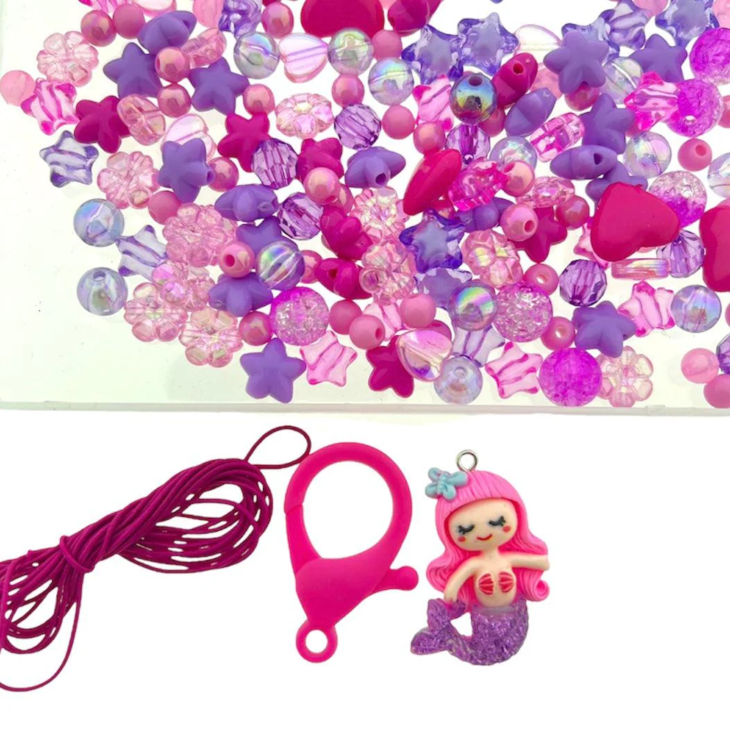 DIY kralen set magical mermaid- roze