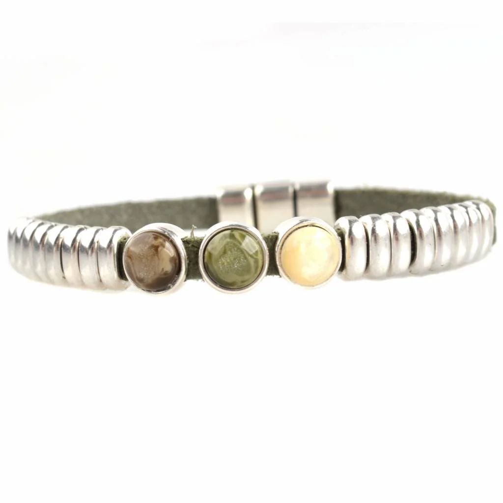 DIY set armbanden polaris 3 stuks Olive Green - Image 2
