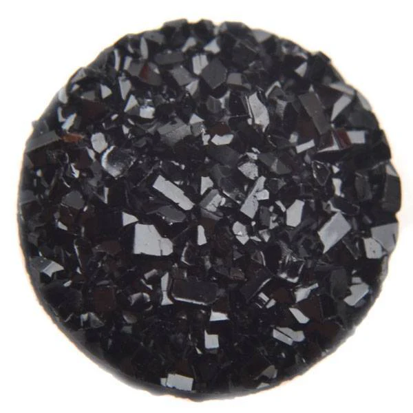 Druzy acryl cabochon Zwart 12mm