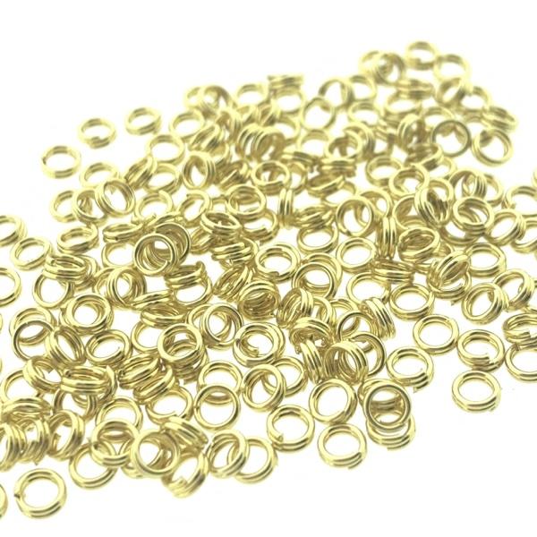 Dubbele ringetjes Goud 5x1mm- 20 stuks