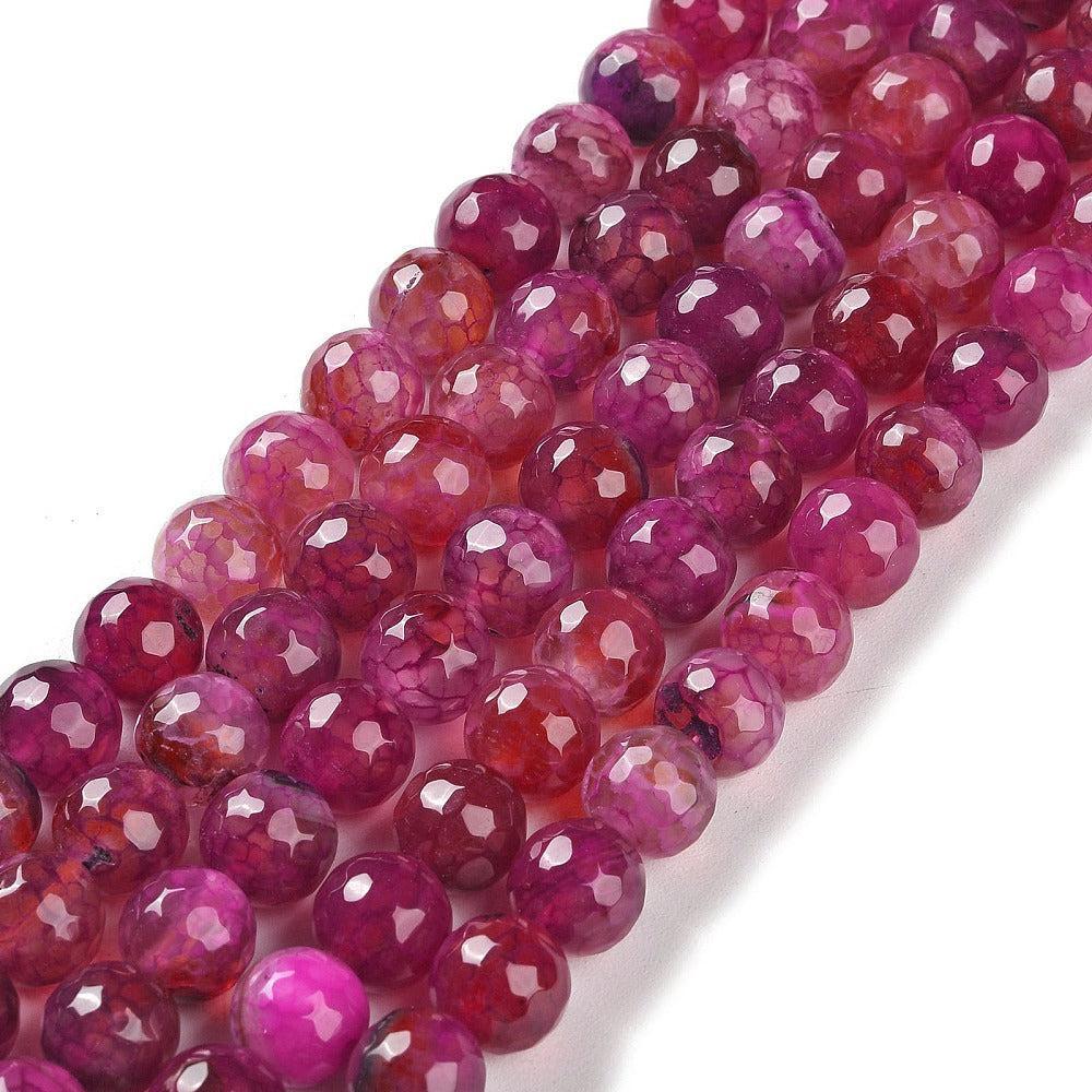 Edelsteen agaat 10mm faceted violet - per stuk