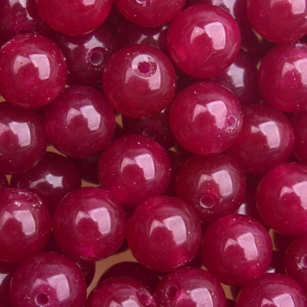 Edelsteen Agaat fuchsia rood rond 8mm