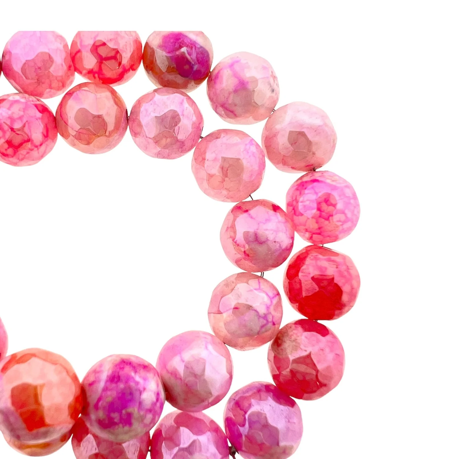 Edelsteen agaat hot pink 8mm