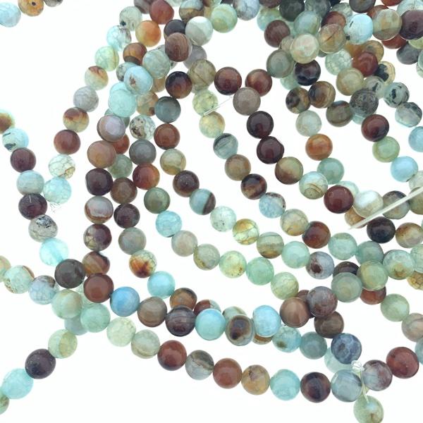 Edelsteen rond Naturel Agaat Aqua 8mm - Image 2