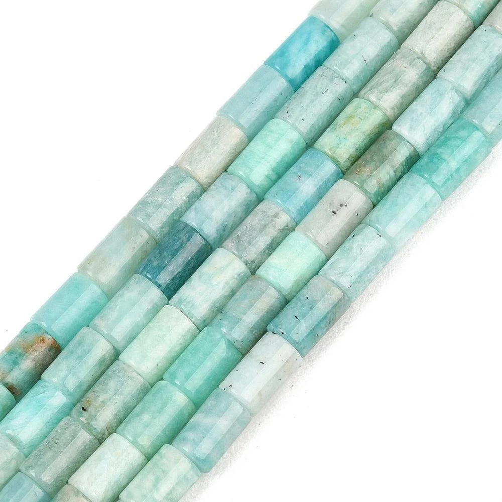 Edelsteen Amazoniet Tube 7.5x5mm - per stuk