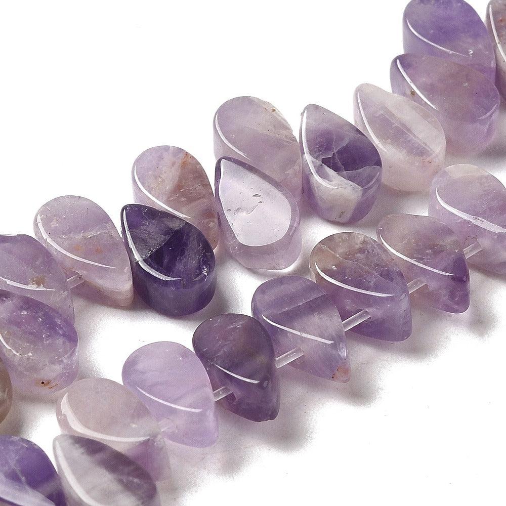 Edelsteen Amethist teardrop 10x5mm - per stuk